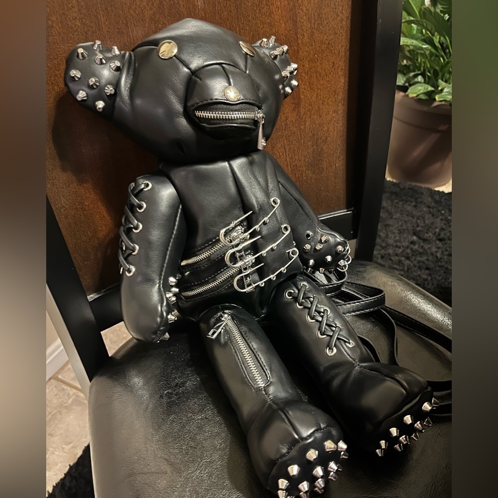 Dolls Kill Current Mood Tormented Teddy Backpack